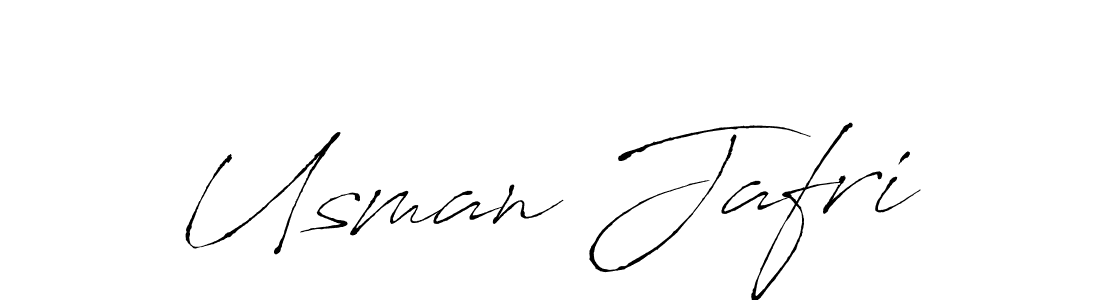 How to make Usman Jafri name signature. Use Antro_Vectra style for creating short signs online. This is the latest handwritten sign. Usman Jafri signature style 6 images and pictures png