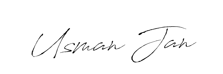 Use a signature maker to create a handwritten signature online. With this signature software, you can design (Antro_Vectra) your own signature for name Usman Jan. Usman Jan signature style 6 images and pictures png