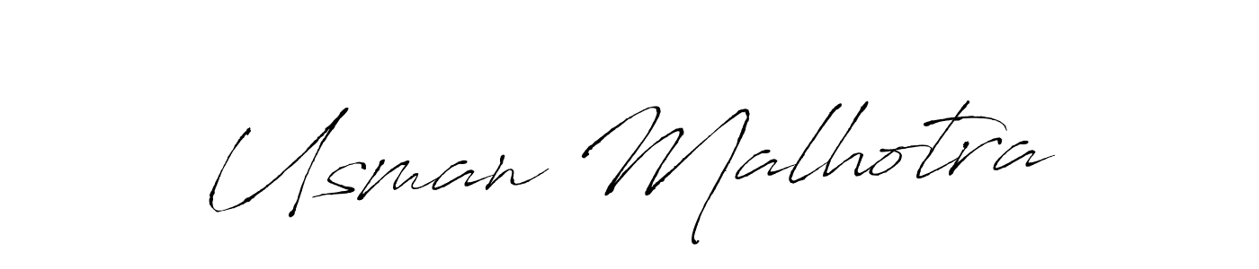 Also we have Usman Malhotra name is the best signature style. Create professional handwritten signature collection using Antro_Vectra autograph style. Usman Malhotra signature style 6 images and pictures png