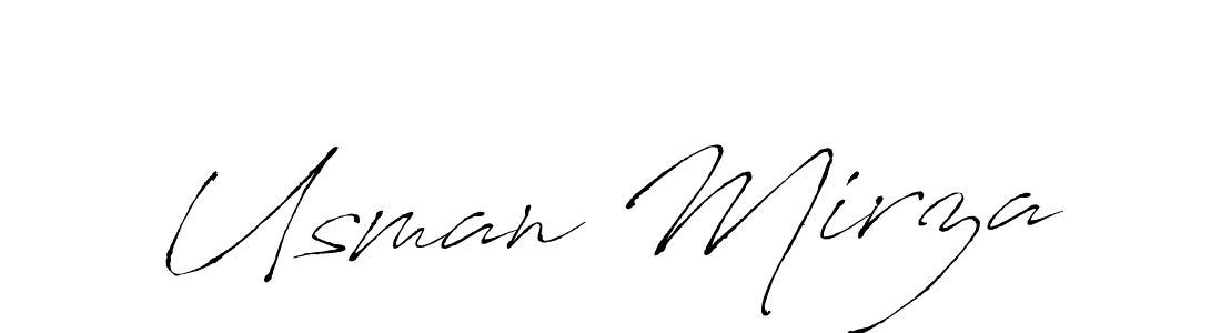 Make a beautiful signature design for name Usman Mirza. With this signature (Antro_Vectra) style, you can create a handwritten signature for free. Usman Mirza signature style 6 images and pictures png