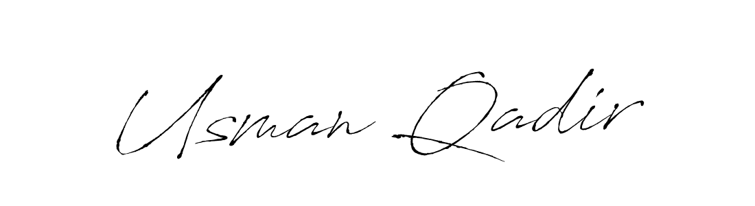 if you are searching for the best signature style for your name Usman Qadir. so please give up your signature search. here we have designed multiple signature styles  using Antro_Vectra. Usman Qadir signature style 6 images and pictures png