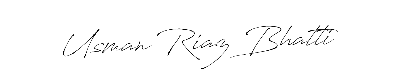 Make a beautiful signature design for name Usman Riaz Bhatti. With this signature (Antro_Vectra) style, you can create a handwritten signature for free. Usman Riaz Bhatti signature style 6 images and pictures png