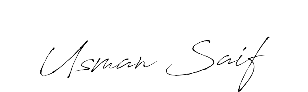 Make a beautiful signature design for name Usman Saif. With this signature (Antro_Vectra) style, you can create a handwritten signature for free. Usman Saif signature style 6 images and pictures png