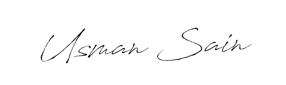 Usman Sain stylish signature style. Best Handwritten Sign (Antro_Vectra) for my name. Handwritten Signature Collection Ideas for my name Usman Sain. Usman Sain signature style 6 images and pictures png
