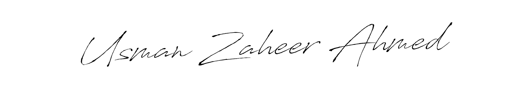 Create a beautiful signature design for name Usman Zaheer Ahmed. With this signature (Antro_Vectra) fonts, you can make a handwritten signature for free. Usman Zaheer Ahmed signature style 6 images and pictures png