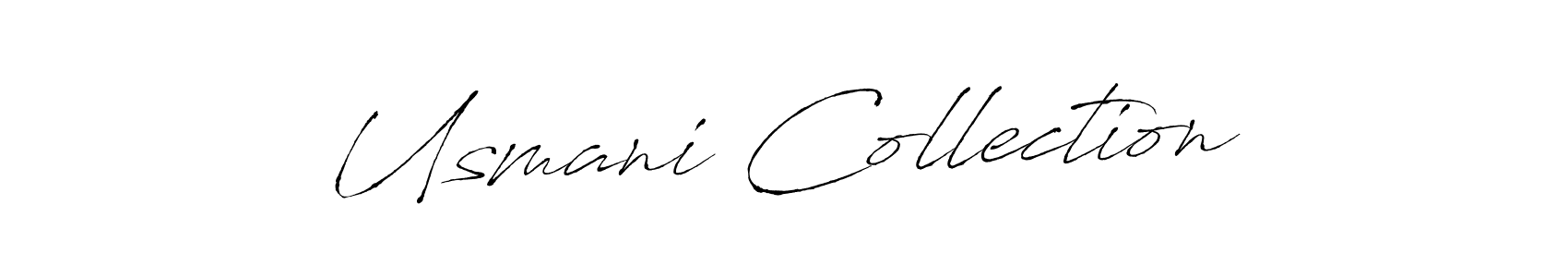 Make a beautiful signature design for name Usmani Collection. With this signature (Antro_Vectra) style, you can create a handwritten signature for free. Usmani Collection signature style 6 images and pictures png