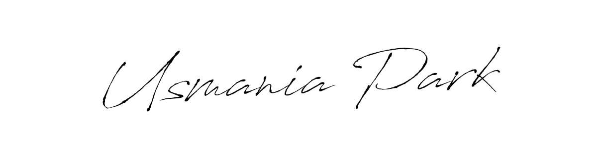 How to make Usmania Park name signature. Use Antro_Vectra style for creating short signs online. This is the latest handwritten sign. Usmania Park signature style 6 images and pictures png