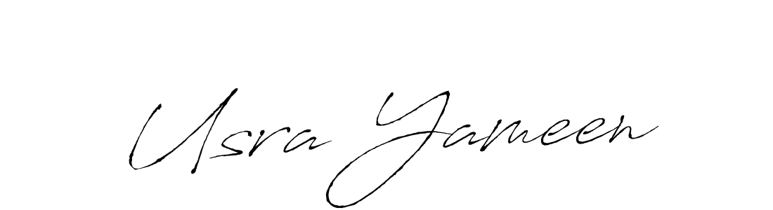 Also You can easily find your signature by using the search form. We will create Usra Yameen name handwritten signature images for you free of cost using Antro_Vectra sign style. Usra Yameen signature style 6 images and pictures png
