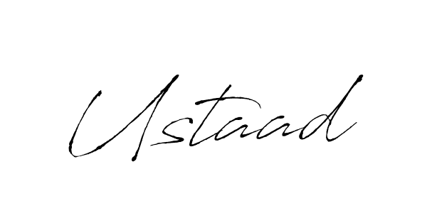 Make a beautiful signature design for name Ustaad. With this signature (Antro_Vectra) style, you can create a handwritten signature for free. Ustaad signature style 6 images and pictures png