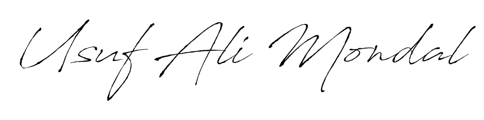 It looks like you need a new signature style for name Usuf Ali Mondal. Design unique handwritten (Antro_Vectra) signature with our free signature maker in just a few clicks. Usuf Ali Mondal signature style 6 images and pictures png