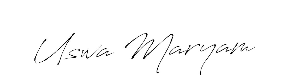 Uswa Maryam stylish signature style. Best Handwritten Sign (Antro_Vectra) for my name. Handwritten Signature Collection Ideas for my name Uswa Maryam. Uswa Maryam signature style 6 images and pictures png