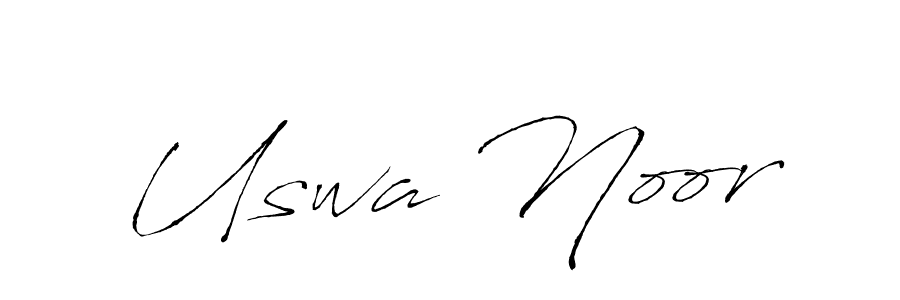 Also You can easily find your signature by using the search form. We will create Uswa Noor name handwritten signature images for you free of cost using Antro_Vectra sign style. Uswa Noor signature style 6 images and pictures png