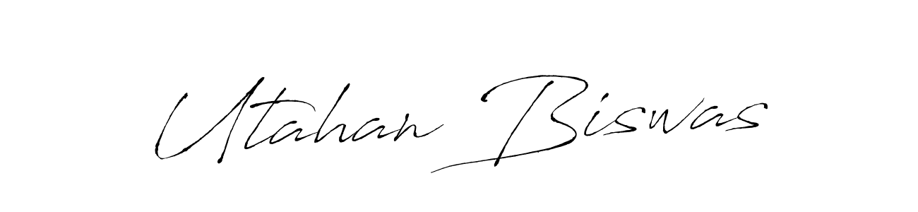 Design your own signature with our free online signature maker. With this signature software, you can create a handwritten (Antro_Vectra) signature for name Utahan Biswas. Utahan Biswas signature style 6 images and pictures png