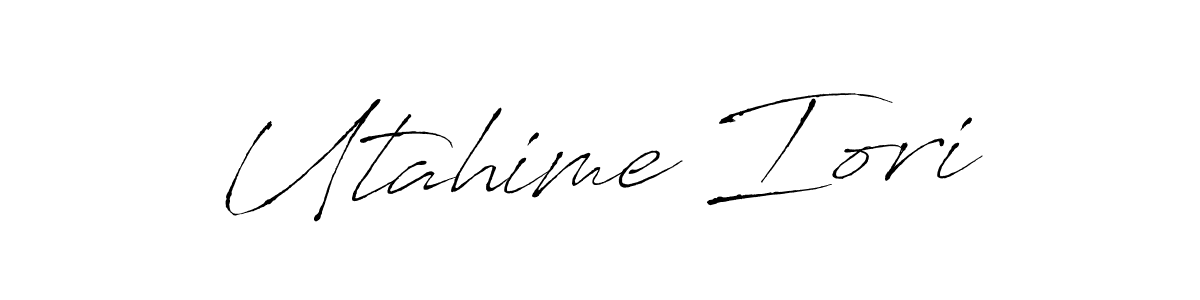 This is the best signature style for the Utahime Iori name. Also you like these signature font (Antro_Vectra). Mix name signature. Utahime Iori signature style 6 images and pictures png