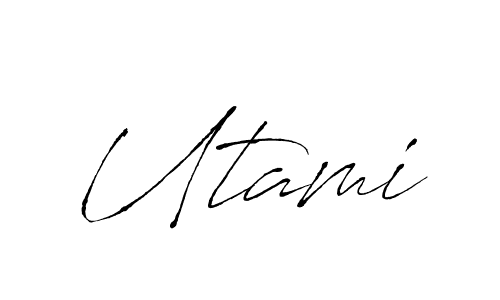 This is the best signature style for the Utami name. Also you like these signature font (Antro_Vectra). Mix name signature. Utami signature style 6 images and pictures png