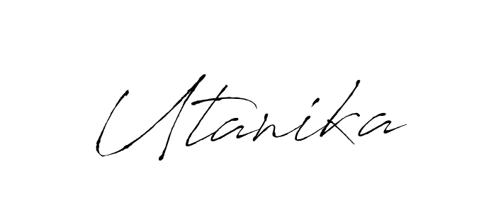 Design your own signature with our free online signature maker. With this signature software, you can create a handwritten (Antro_Vectra) signature for name Utanika. Utanika signature style 6 images and pictures png