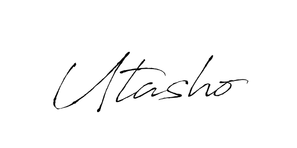 The best way (Antro_Vectra) to make a short signature is to pick only two or three words in your name. The name Utasho include a total of six letters. For converting this name. Utasho signature style 6 images and pictures png