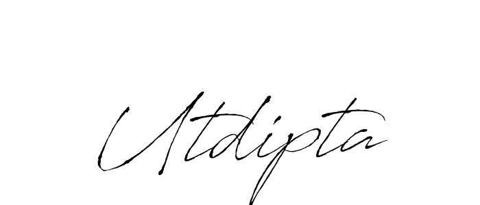 Design your own signature with our free online signature maker. With this signature software, you can create a handwritten (Antro_Vectra) signature for name Utdipta. Utdipta signature style 6 images and pictures png