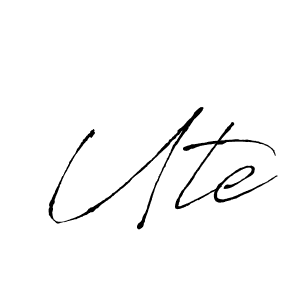 Make a beautiful signature design for name Ute. With this signature (Antro_Vectra) style, you can create a handwritten signature for free. Ute signature style 6 images and pictures png