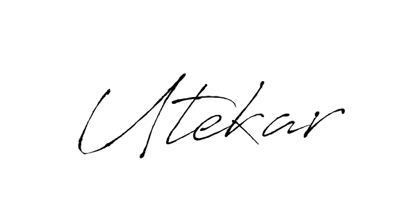 Design your own signature with our free online signature maker. With this signature software, you can create a handwritten (Antro_Vectra) signature for name Utekar. Utekar signature style 6 images and pictures png