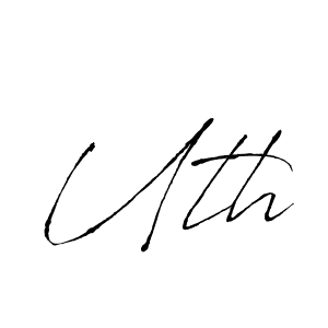 Use a signature maker to create a handwritten signature online. With this signature software, you can design (Antro_Vectra) your own signature for name Uth. Uth signature style 6 images and pictures png