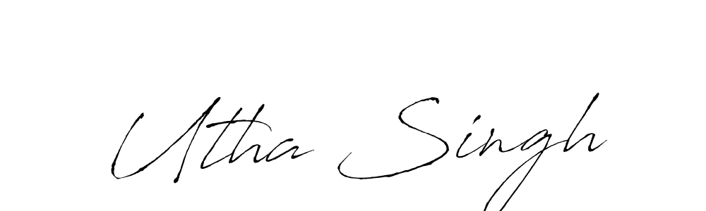 Also we have Utha Singh name is the best signature style. Create professional handwritten signature collection using Antro_Vectra autograph style. Utha Singh signature style 6 images and pictures png