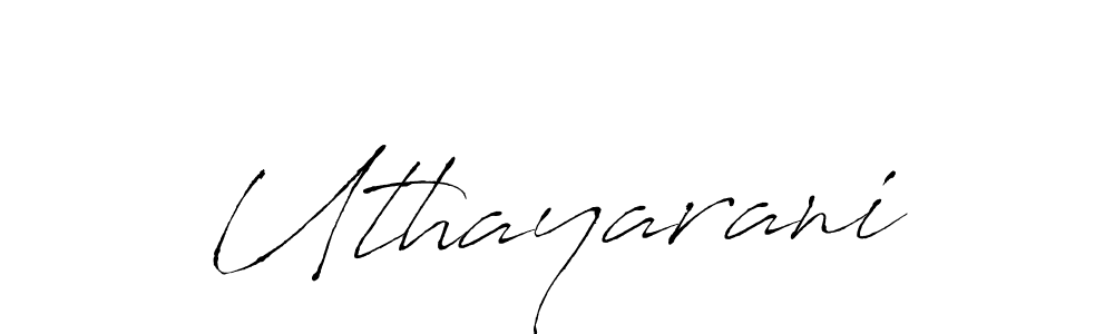 Design your own signature with our free online signature maker. With this signature software, you can create a handwritten (Antro_Vectra) signature for name Uthayarani. Uthayarani signature style 6 images and pictures png