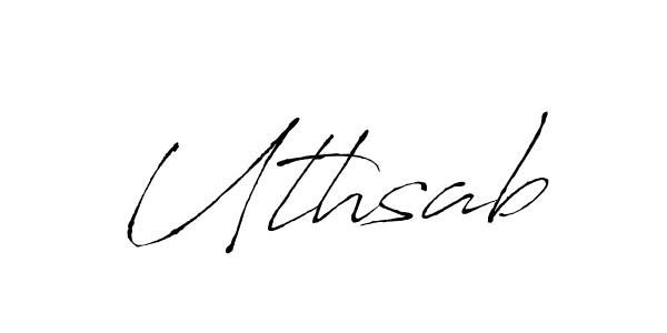 Make a beautiful signature design for name Uthsab. With this signature (Antro_Vectra) style, you can create a handwritten signature for free. Uthsab signature style 6 images and pictures png