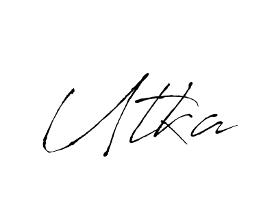 How to make Utka signature? Antro_Vectra is a professional autograph style. Create handwritten signature for Utka name. Utka signature style 6 images and pictures png