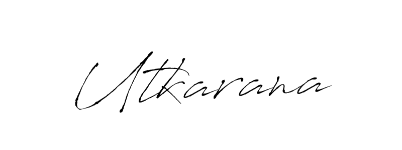 The best way (Antro_Vectra) to make a short signature is to pick only two or three words in your name. The name Utkarana include a total of six letters. For converting this name. Utkarana signature style 6 images and pictures png