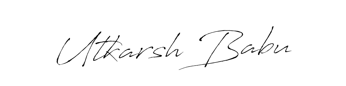 Create a beautiful signature design for name Utkarsh Babu. With this signature (Antro_Vectra) fonts, you can make a handwritten signature for free. Utkarsh Babu signature style 6 images and pictures png