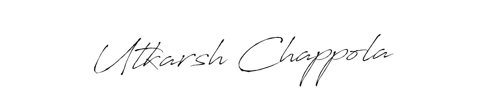 How to make Utkarsh Chappola signature? Antro_Vectra is a professional autograph style. Create handwritten signature for Utkarsh Chappola name. Utkarsh Chappola signature style 6 images and pictures png