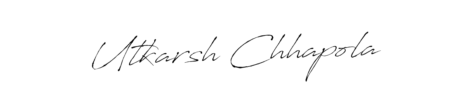 Make a beautiful signature design for name Utkarsh Chhapola. Use this online signature maker to create a handwritten signature for free. Utkarsh Chhapola signature style 6 images and pictures png