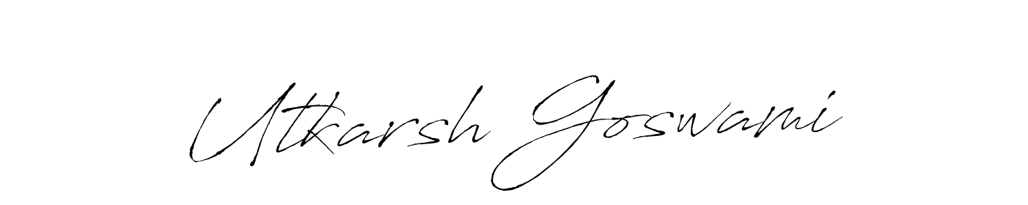 This is the best signature style for the Utkarsh Goswami name. Also you like these signature font (Antro_Vectra). Mix name signature. Utkarsh Goswami signature style 6 images and pictures png