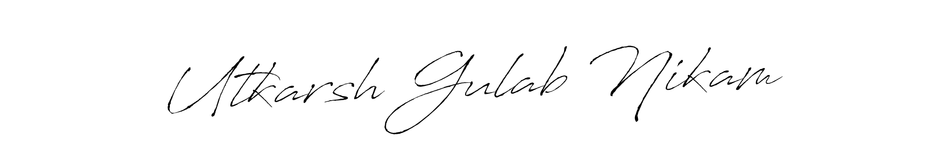 Here are the top 10 professional signature styles for the name Utkarsh Gulab Nikam. These are the best autograph styles you can use for your name. Utkarsh Gulab Nikam signature style 6 images and pictures png
