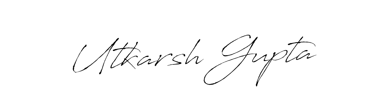 How to make Utkarsh Gupta name signature. Use Antro_Vectra style for creating short signs online. This is the latest handwritten sign. Utkarsh Gupta signature style 6 images and pictures png