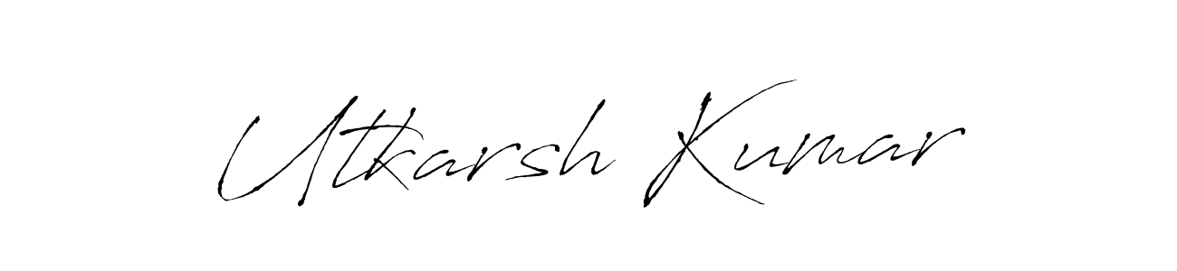 How to make Utkarsh Kumar name signature. Use Antro_Vectra style for creating short signs online. This is the latest handwritten sign. Utkarsh Kumar signature style 6 images and pictures png