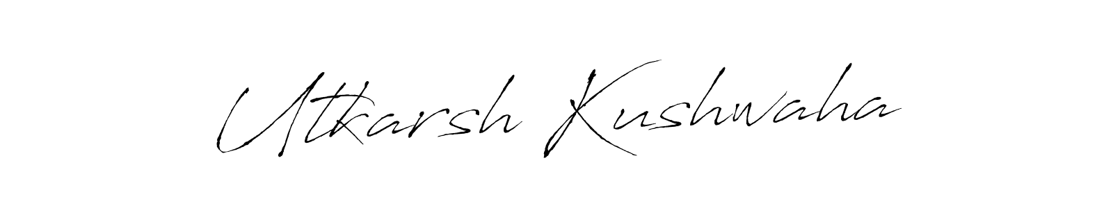 The best way (Antro_Vectra) to make a short signature is to pick only two or three words in your name. The name Utkarsh Kushwaha include a total of six letters. For converting this name. Utkarsh Kushwaha signature style 6 images and pictures png