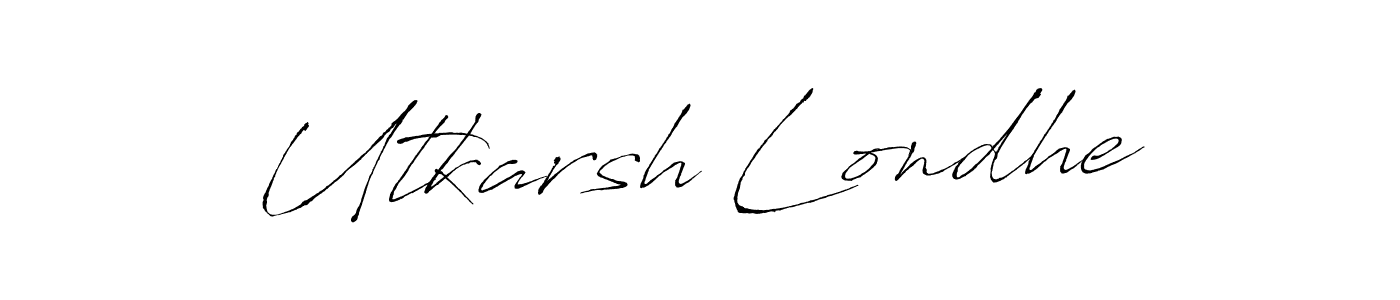 Design your own signature with our free online signature maker. With this signature software, you can create a handwritten (Antro_Vectra) signature for name Utkarsh Londhe. Utkarsh Londhe signature style 6 images and pictures png