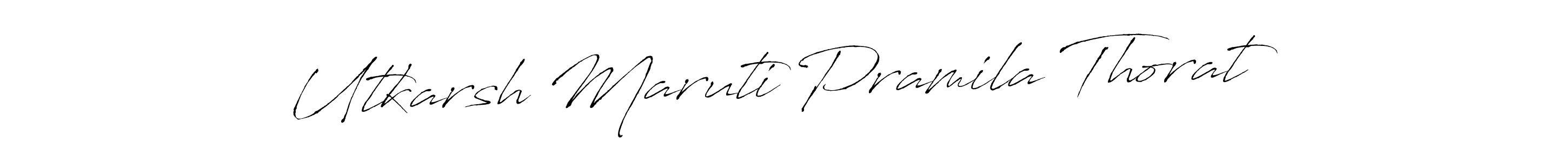 Create a beautiful signature design for name Utkarsh Maruti Pramila Thorat. With this signature (Antro_Vectra) fonts, you can make a handwritten signature for free. Utkarsh Maruti Pramila Thorat signature style 6 images and pictures png