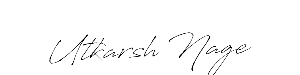 Create a beautiful signature design for name Utkarsh Nage. With this signature (Antro_Vectra) fonts, you can make a handwritten signature for free. Utkarsh Nage signature style 6 images and pictures png