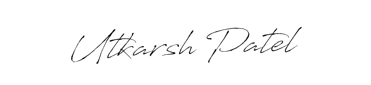 Also You can easily find your signature by using the search form. We will create Utkarsh Patel name handwritten signature images for you free of cost using Antro_Vectra sign style. Utkarsh Patel signature style 6 images and pictures png