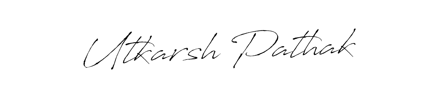 Make a beautiful signature design for name Utkarsh Pathak. With this signature (Antro_Vectra) style, you can create a handwritten signature for free. Utkarsh Pathak signature style 6 images and pictures png