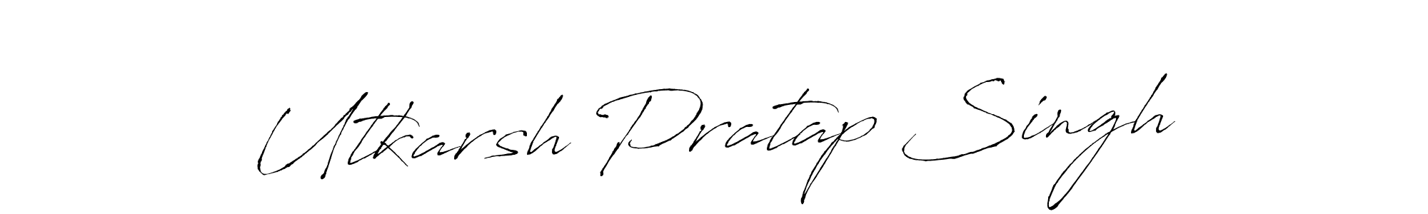 if you are searching for the best signature style for your name Utkarsh Pratap Singh. so please give up your signature search. here we have designed multiple signature styles  using Antro_Vectra. Utkarsh Pratap Singh signature style 6 images and pictures png