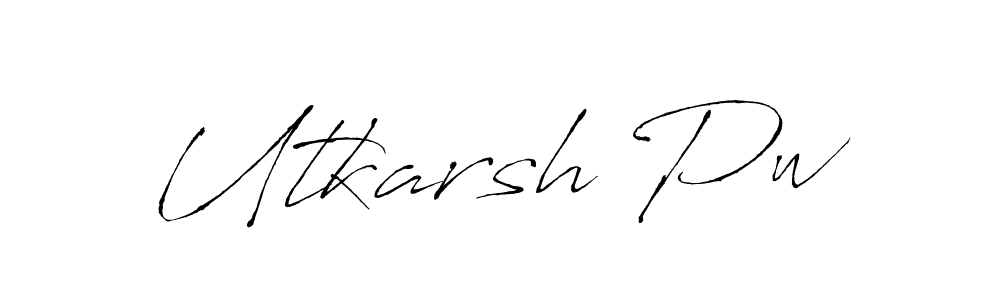 Also we have Utkarsh Pw name is the best signature style. Create professional handwritten signature collection using Antro_Vectra autograph style. Utkarsh Pw signature style 6 images and pictures png