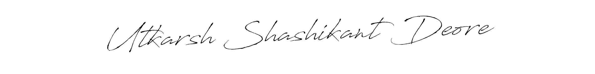 Design your own signature with our free online signature maker. With this signature software, you can create a handwritten (Antro_Vectra) signature for name Utkarsh Shashikant Deore. Utkarsh Shashikant Deore signature style 6 images and pictures png