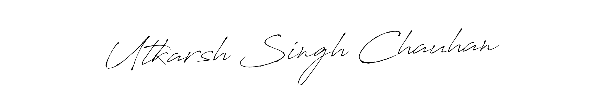 This is the best signature style for the Utkarsh Singh Chauhan name. Also you like these signature font (Antro_Vectra). Mix name signature. Utkarsh Singh Chauhan signature style 6 images and pictures png
