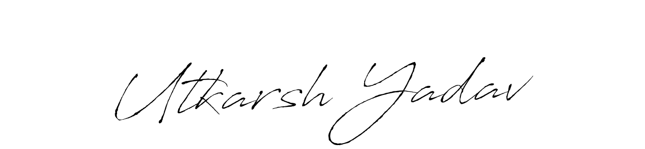 Create a beautiful signature design for name Utkarsh Yadav. With this signature (Antro_Vectra) fonts, you can make a handwritten signature for free. Utkarsh Yadav signature style 6 images and pictures png
