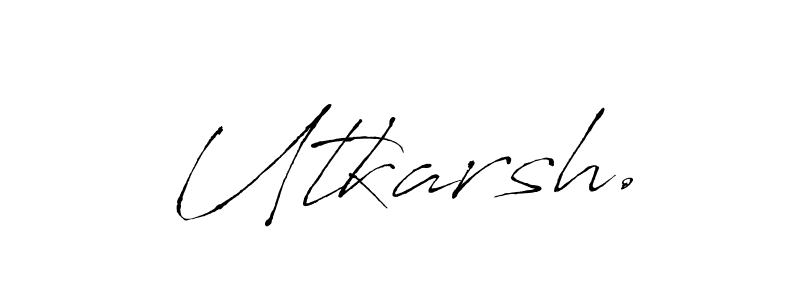 Make a beautiful signature design for name Utkarsh.. Use this online signature maker to create a handwritten signature for free. Utkarsh. signature style 6 images and pictures png