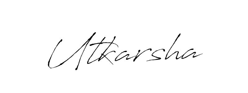 You should practise on your own different ways (Antro_Vectra) to write your name (Utkarsha) in signature. don't let someone else do it for you. Utkarsha signature style 6 images and pictures png